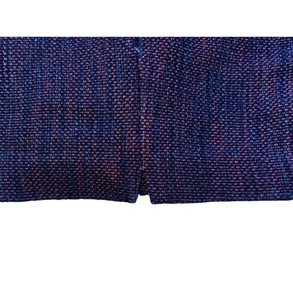 Trina Turk Textured Tweed Shorts Size‎ 2 Navy Magenta Pockets Tailored Chic EUC - Picture 7 of 8